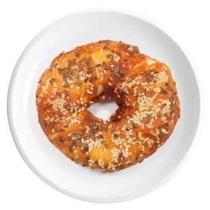 Bagel Cowhide com Frango, Gergelim e Linhaça