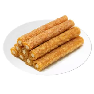 Palitos Folhados com Recheio de Dupla Camada Sabor Amendoim