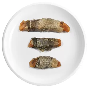 Wraps de Batata-doce e Pele de Bacalhau
